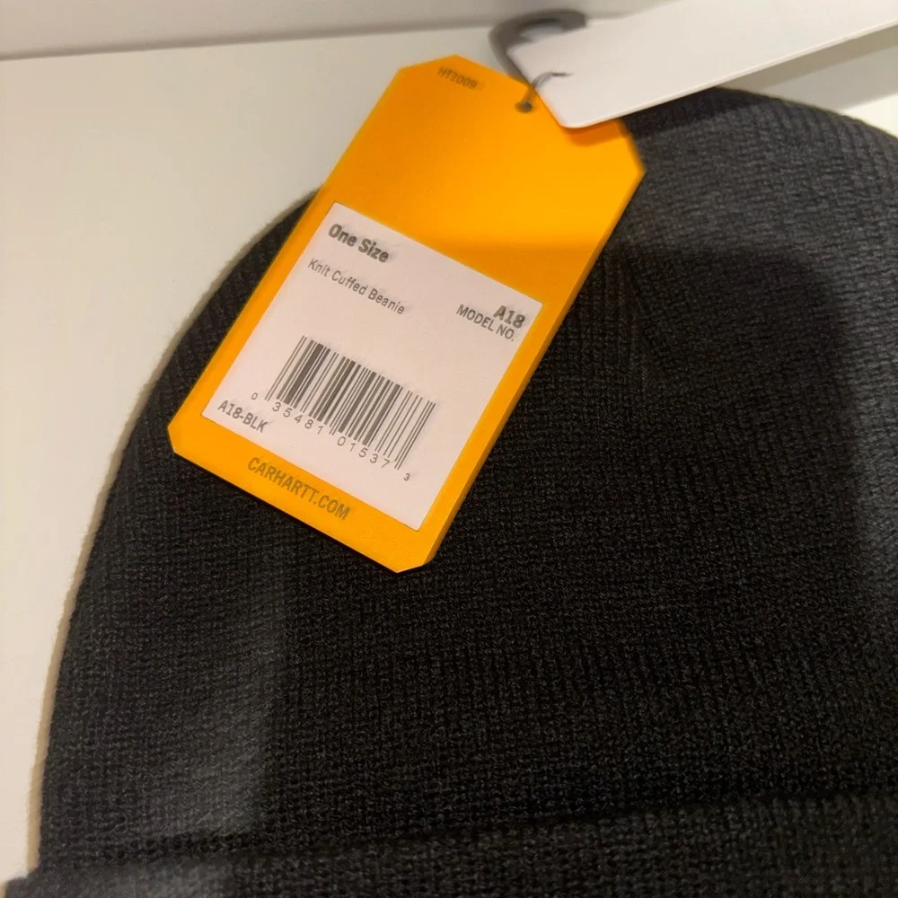 NEW Carhartt Black Beanie - Picture 3 of 4